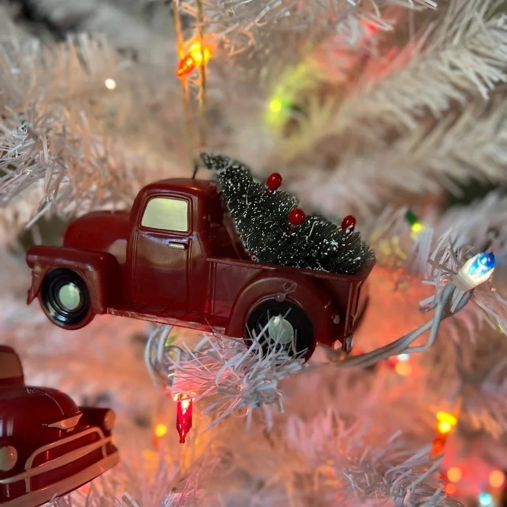 ❤️ 3x Red Truck Christmas Tree Ornaments‼️FINAL